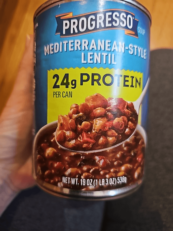 Progresso Protein Mediterranean-Style Lentil Canned Soup