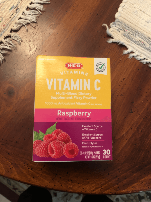 H-E-B Vitamins Vitamin C Multi-Blend Dietary Supplement Fizzy Powder Raspberry Flavor