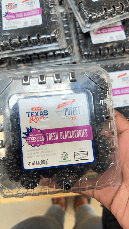 H‑E‑B Texas Roots Fresh Poteet Blackberries