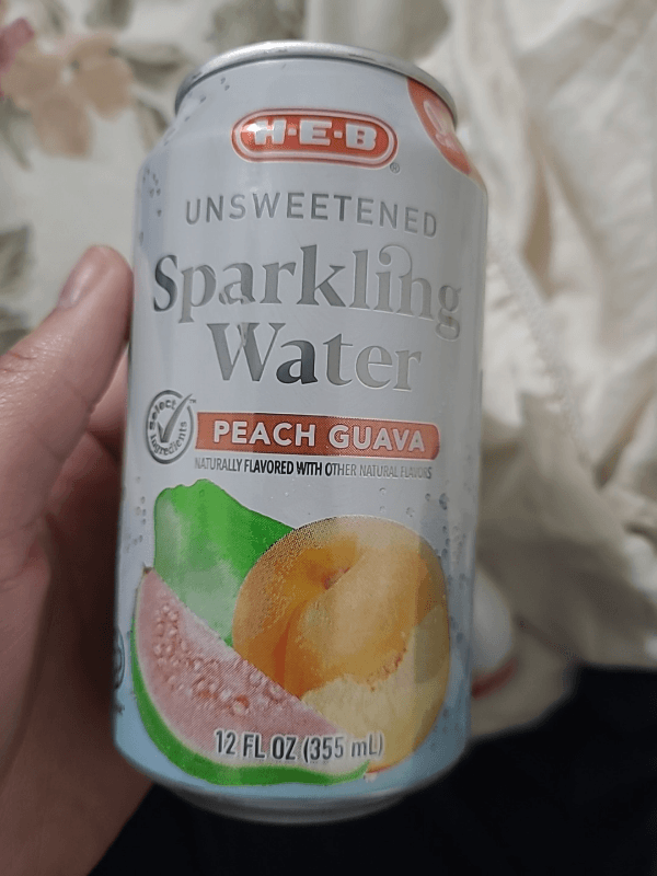 H-E-B Unsweetened Peach Guava Sparkling Water