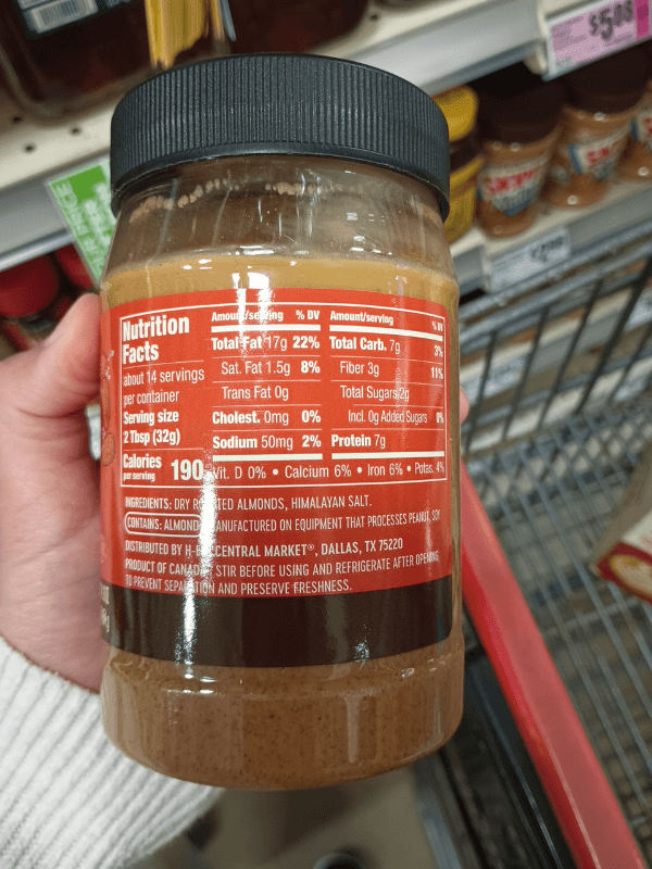 Central Market All-Natural Smooth Almond Butter Salted