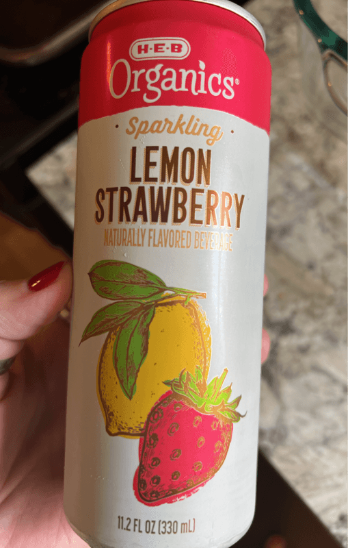 H-E-B Organics Lemon Strawberry Sparkling Beverage