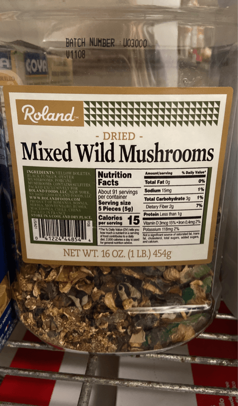 Roland Dried Mixed Wild Mushrooms