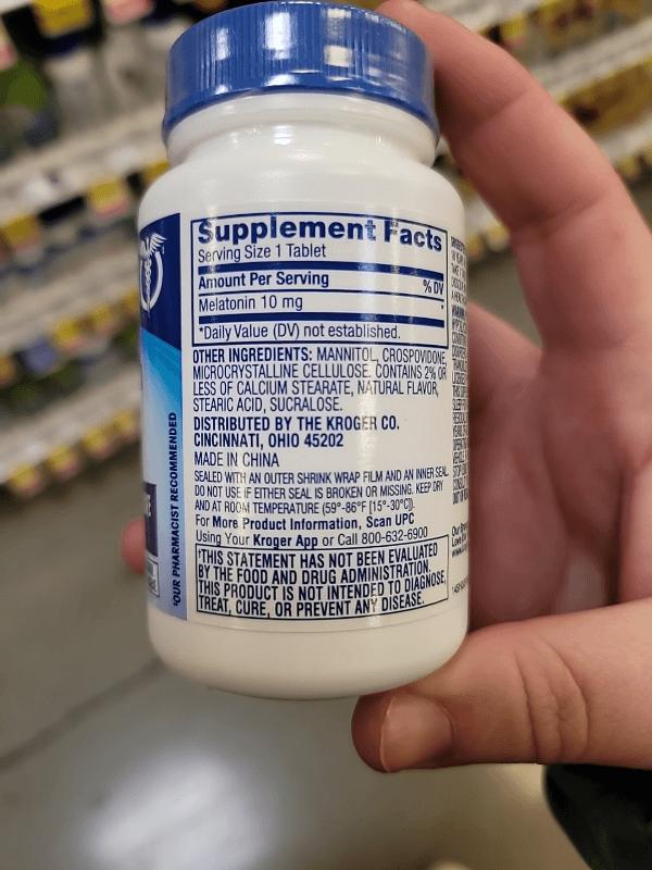 Kroger Fast Dissolve Melatonin