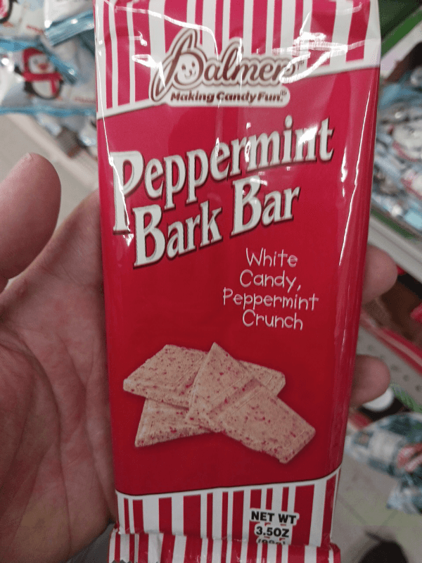 Palmer Peppermint Bark Bar White Candy, Peppermint Crunch