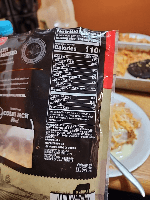 Colby Jack Shredded Cheese Blend