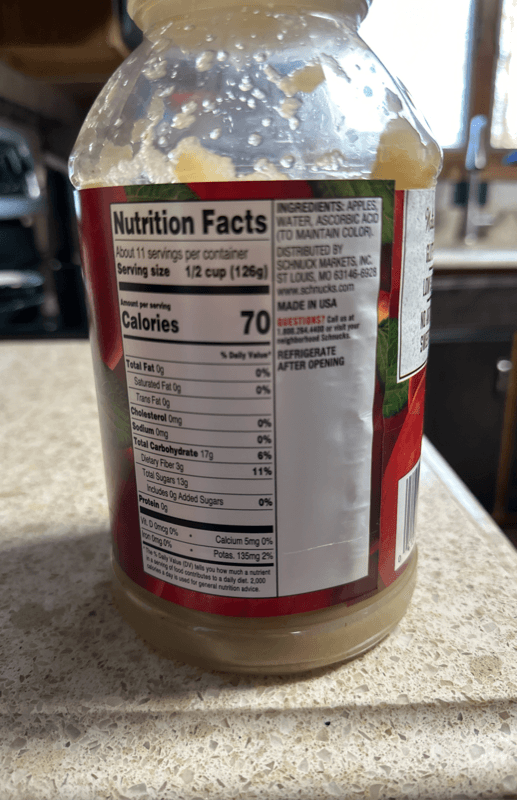 Schnucks Unsweetened Applesauce