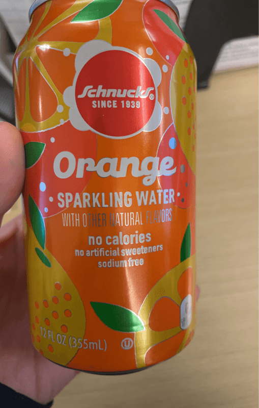 Schnucks Orange Sparkling Water