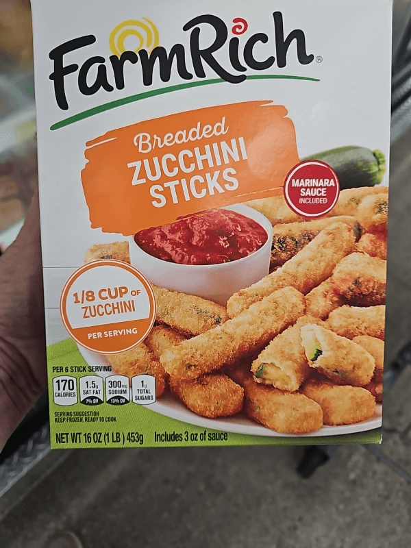 Farm Rich Breaded Zucchini Sticks Marinara Sauce Included