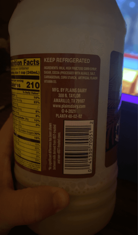 Plains Dairy Chocolate Milk