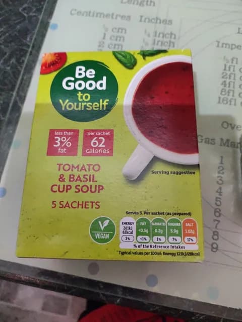 Be Good To Yourself Tomato & Basil Cup Soup 5 Sachets