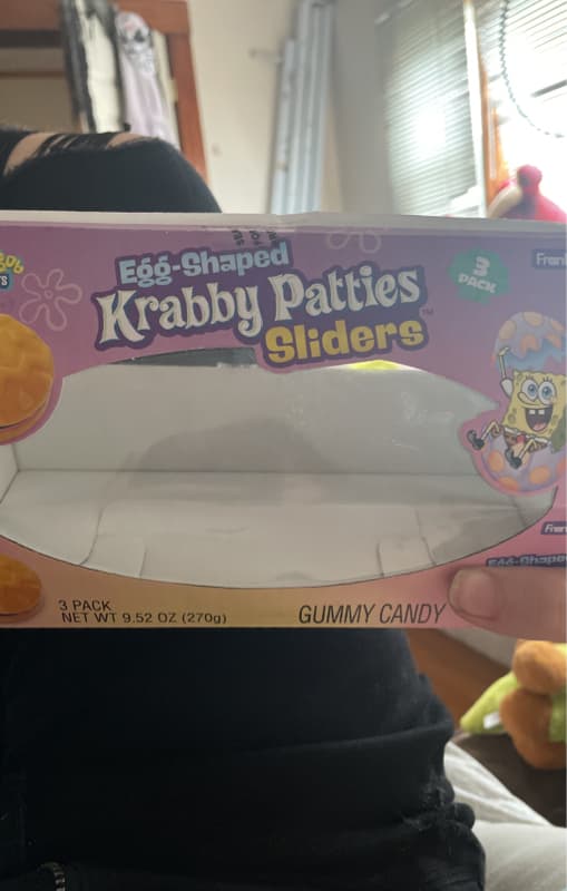 Frankford Egg-Shaped Krabby Patties Slider Gummy Candy