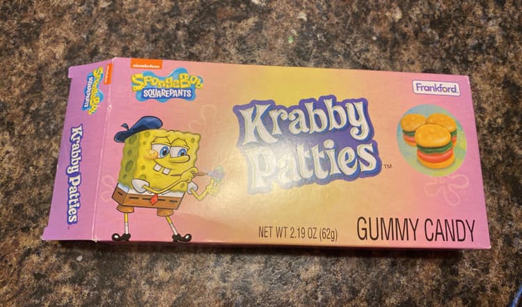 Nickelodeon Spongebob Squarepants Krabby Patties Gummy Candy