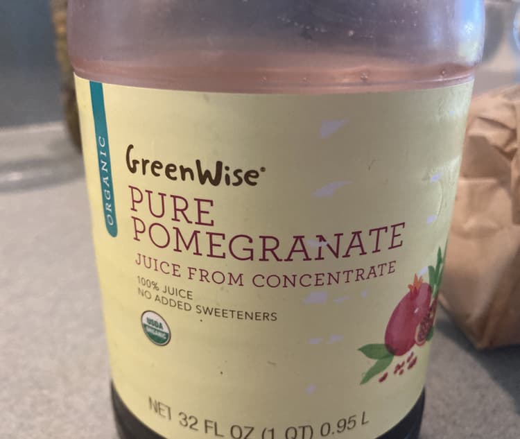 Greenwise Pure Pomegranate Juice From Concentrate