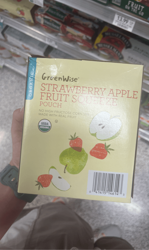 Greenwise Strawberry Fruit Squeeze Pouch