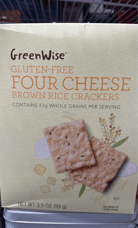 Greenwise Gluten-Free Four Cheese Brown Rice Crackers