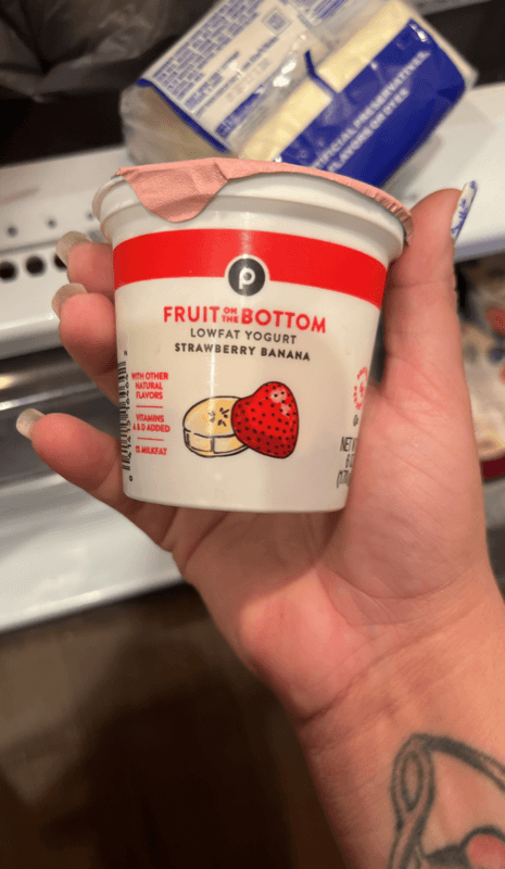 Publix Fruit On The Bottom Strawberry Banana Lowfat Yogurt