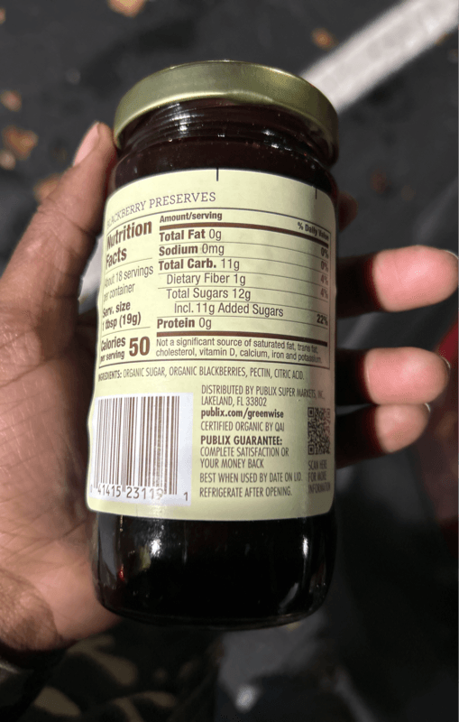 Green Wise Blackberry Preserves
