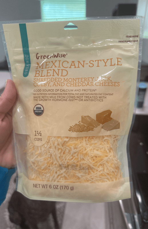 Greenwise Mexican-Style Blend Shredded Monterey Jack, Colby, And Cheddar Cheeses