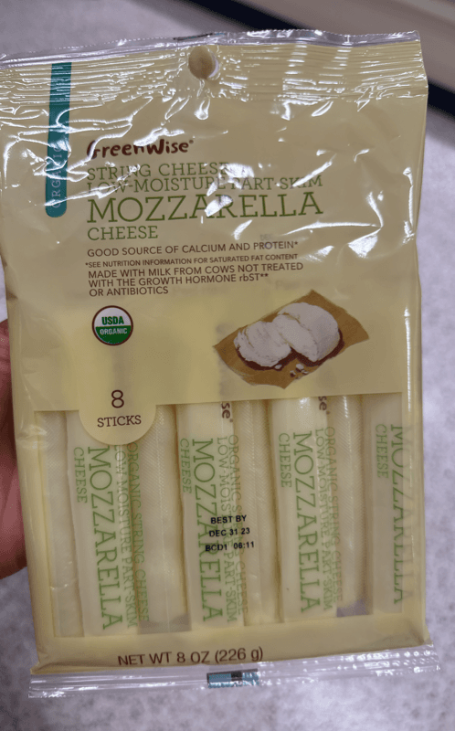 Greenwise String Cheese Low-Moisture Part-Skim Mozzarella Cheese
