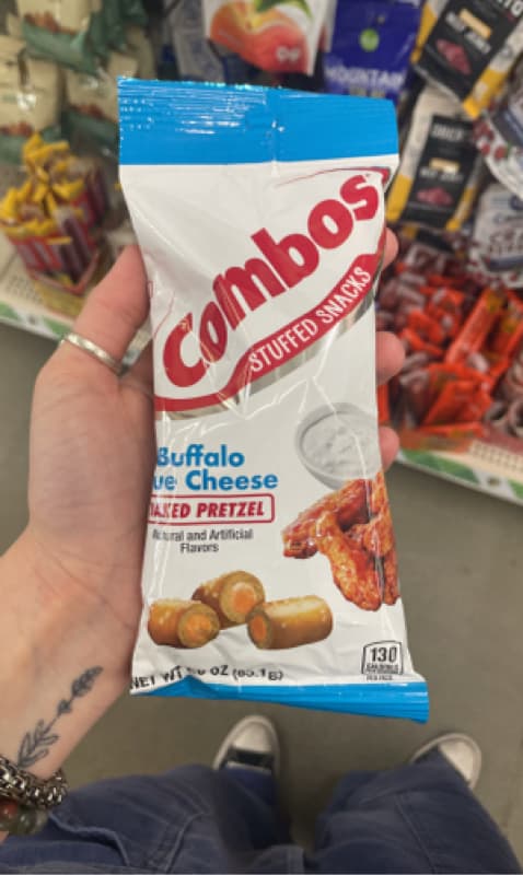 Combos Stuffed Snacks Buffalo Blue Cheese Baked Pretzel