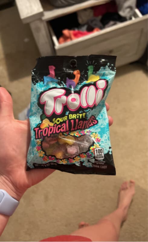 Trolli Sour Brite Tropical Llamas Gummy Candy