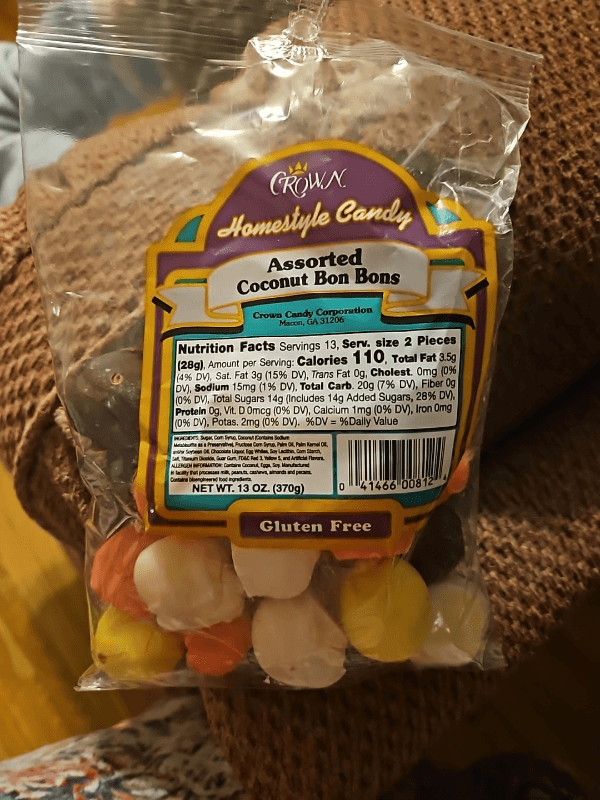 Crown Homestyle Candy Assorted Coconut Bon Bons