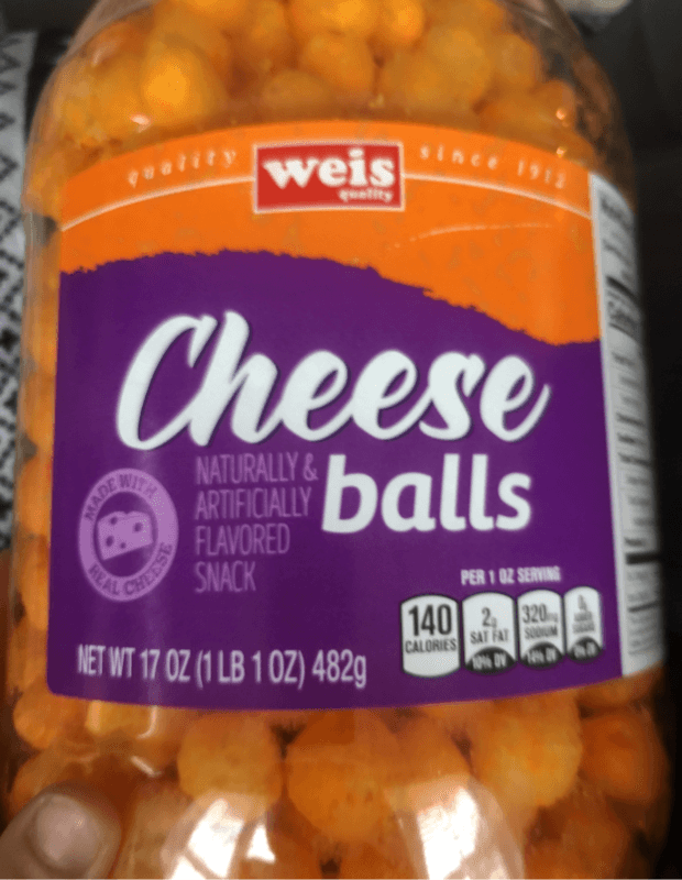 Weis Quality Cheese Balls Flavor Snack