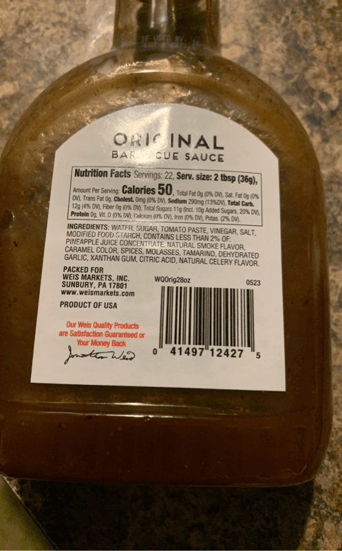 Weis Original Thick & Tangy Barbecue Sauce