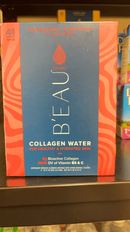 B'Eau Raspberry Hibiscus Flavored Collagen Water