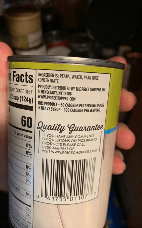 Pics Pear Halves In Pear Juice