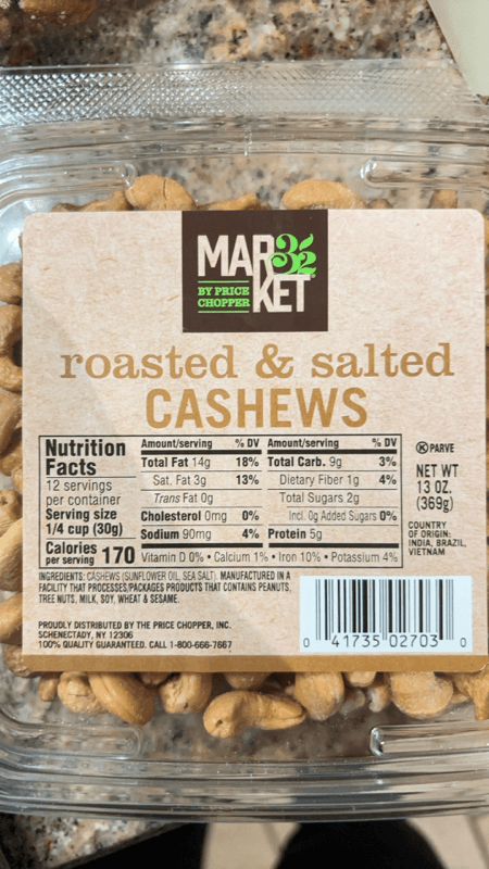 Market Roasted & Salted Cashews