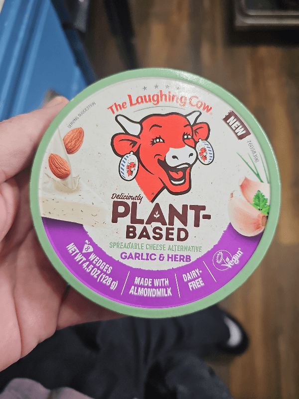 The Laughing Cow Plant-Based Garlic & Herb Spreadable Cheese Alternative