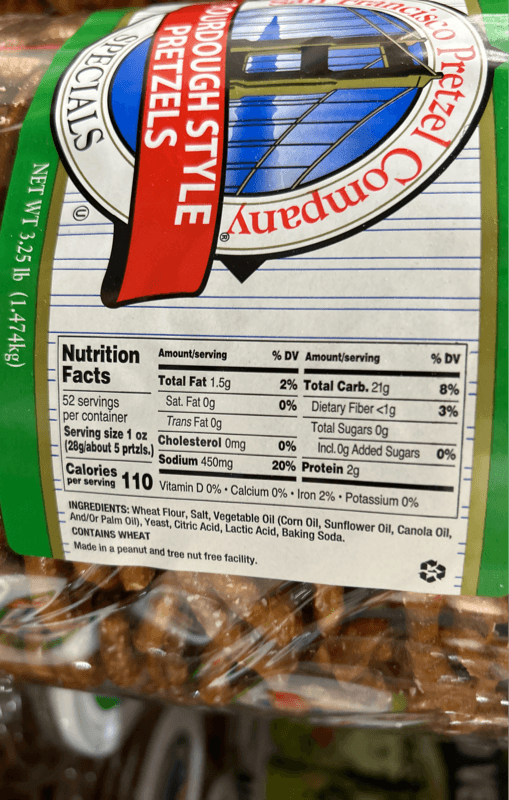 San Francisco Pretzel Company Sourdough Style Pretzels Specials