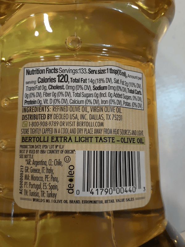 Bertolli Extra Light Taste Olive Oil, 2 Litre