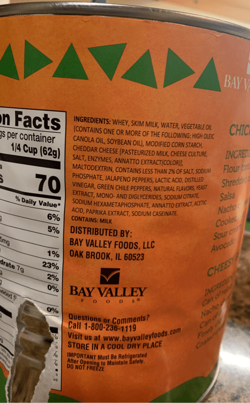 Bay Valley Nacho Cheese Sauce