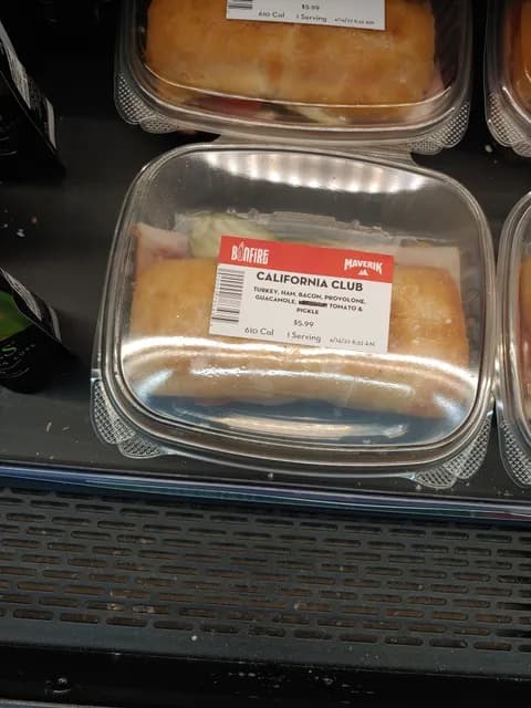 Maverik Bonfire California Club Sandwich