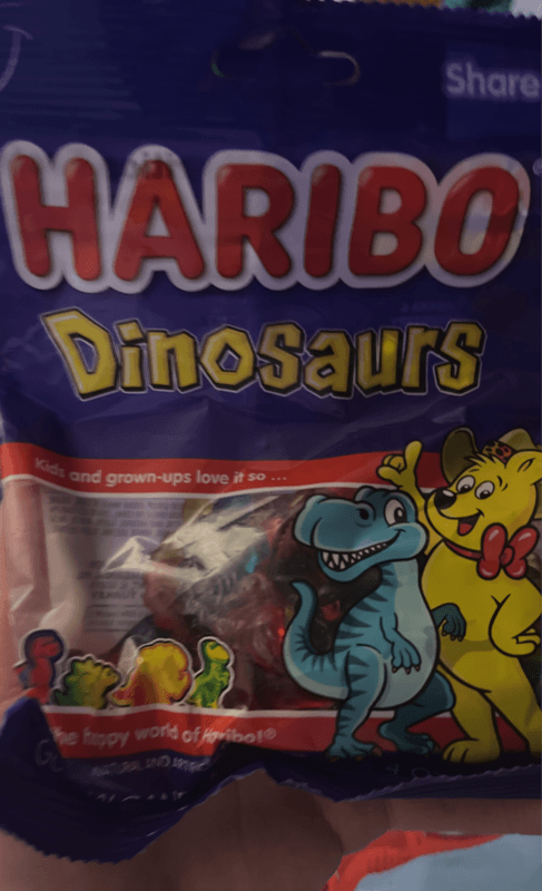 Haribo Dinosaurs Gummi Candy Share Size