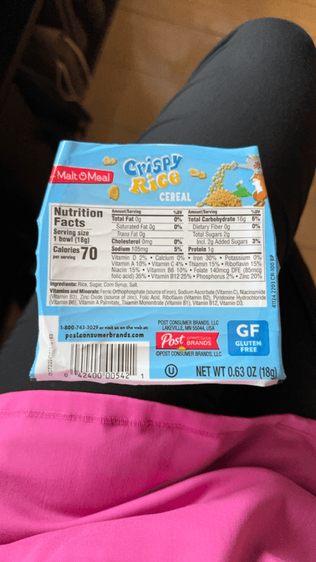 Post Malt O Meal Crispy Rice Cereal