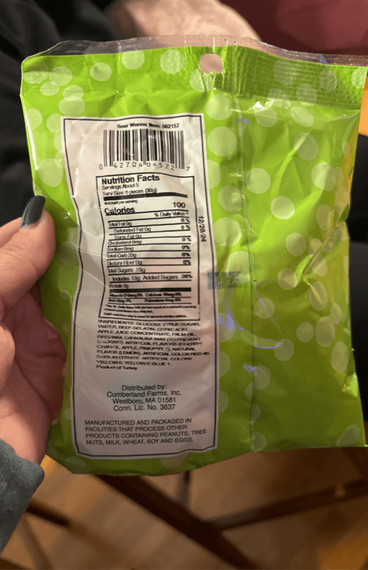 Cumberland Farms Sour Gummy Worms Big Value Bag