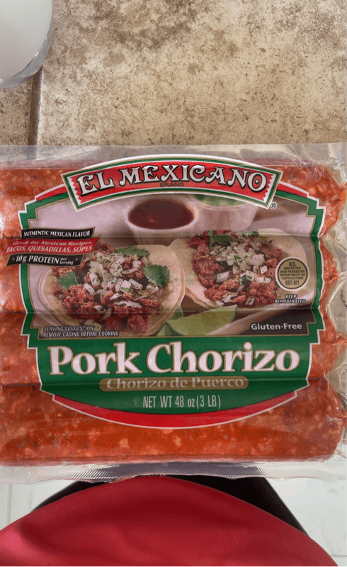 El Mexicano Pork Chorizo Chorizo De Puerco