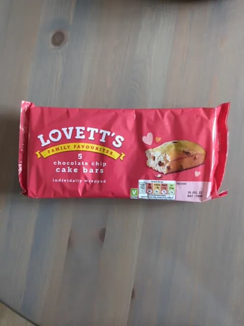 Lovett'S Family Favourites Chocolate Chip Cake Bars