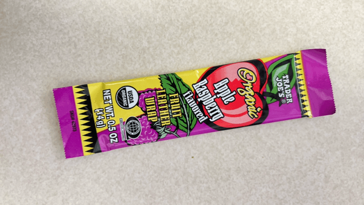 Trader Joe'S Apple Raspberry Flavored Fruit Leather Wrap