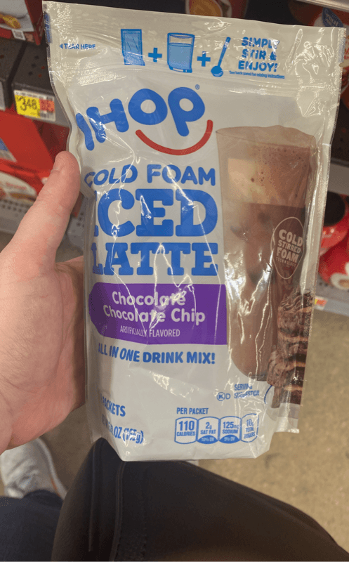 Ihop Cold Foam Iced Latte Chocolate Chocolate Chip Drink Mix
