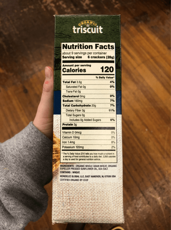 Organic Triscuit Original Crackers Made With Sea Salt