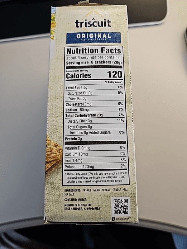 Triscuit Original Crackers Made With Sea Salt