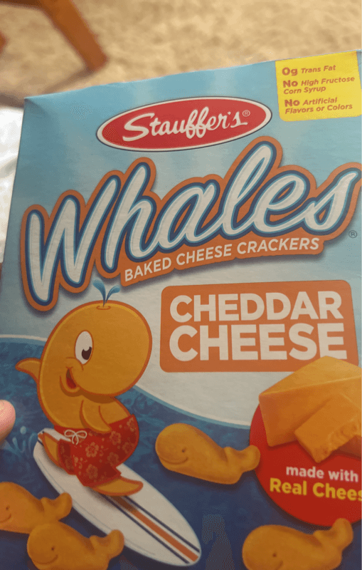 Stauffer'S Whales Baked Cheese Crackers Cheddar Cheese