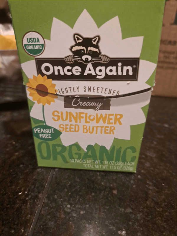 Once Again Lightly Sweetened Creamy Sunflower Seed Butter
