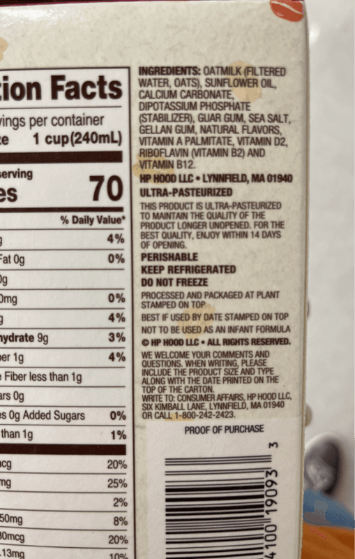 Planet Oat Unsweetened Extra Creamy Original Oatmilk