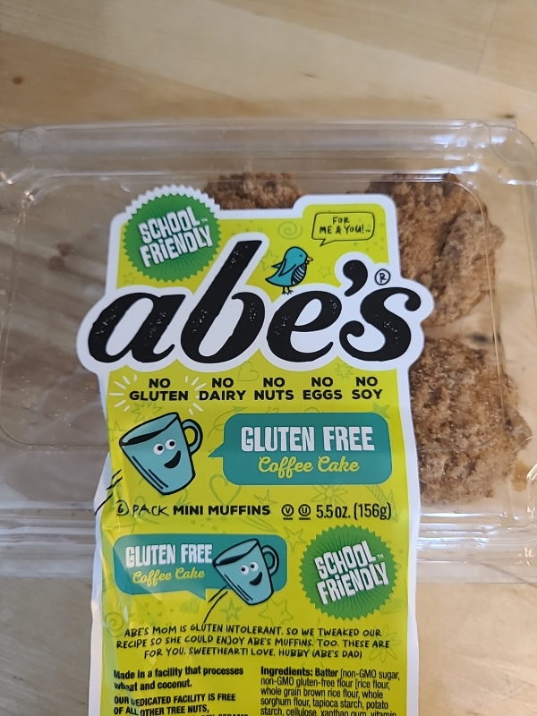 Is it Mediterranean Diet Friendly? Abe's Mom's Coffee Cake Gluten Free Vegan Muffins